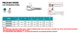 Suncor Pelican Hook 316 Stainless Steel UNF S0162-0