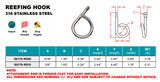 Suncor Reefing Hook 316 Stainless Steel S0179-R