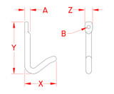 Suncor Tack (LASHING) Hook 316 Stainless Steel S0179-T