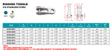 Suncor Rigging Toggle 316 Stainless Steel S0168-SS