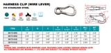 Suncor Asymmetrical Wire Lever Harness Clip 316 Stainless Steel S0172-0
