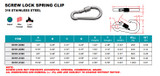 Suncor Screw Lock Spring Clip 316 Stainless Steel S0181-X