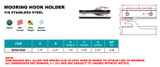 Suncor Mooring Hook Holder 316 Stainless Steel S0182-0000