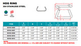 Suncor Hog Ring for Shock Cord 304 Stainless Steel S0183-0
