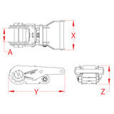 Suncor Wide Grip Ratchet Buckle 304 Stainless Steel S0202-WG