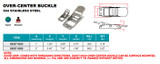 Suncor Over-Center Buckle 304 Stainless Steel S0207-00
