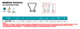 Suncor Webbing Shackle 1" 316 Stainless Steel S0231-0025
