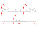 Suncor Cover Tie-Down Kit 316 Stainless Steel and Webbing S0280-0004