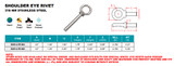 Suncor Shoulder Eye Rivet 316-NM Stainless Steel S0314-R1