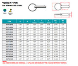Suncor Quick Pin 316 Stainless Steel S0370-0