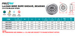 Suncor PULLPRO LoLOAD Wire Rope Sheave Bearing 316 Stainless Steel S0417-0