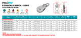 Suncor PULLPRO D Shackle Block Rope 316 Stainless Steel S0429-DS1