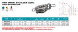 Suncor Twin Swivel Eye Block Rope 304/316 Stainless Steel S0424-E