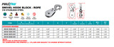 Suncor PULLPRO Swivel Hook Block Rope 316 Stainless Steel S0430-HK1