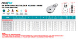 Suncor PULLPRO SA Bow Shackle Block HiLOAD Wire 316 Stainless Steel S0433-BA1