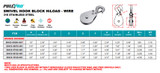 Suncor PULLPRO Swivel Hook Block HiLOAD Wire 316 Stainless Steel S0433-HK1