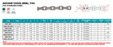 Suncor Anchor Chain (S1) 316L Stainless Steel S0601-0