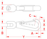 Suncor Chain Swivel Snap 316 Stainless Steel S0645-0005