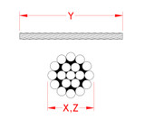 Suncor 1 X 19 Wire Rope 316 Stainless Steel S0701-0