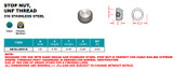 Suncor Stop Nut UNF Thread 316 Stainless Steel S0724-UF