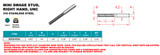 Suncor Mini Swage Stud Right Hand UNC 316 Stainless Steel S0726-R704