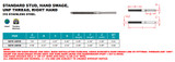 Suncor Standard Stud Hand Swage Right Hand UNF 316 Stainless Steel S0731-H