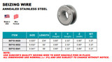 Suncor Seizing (Locking) Wire Annealed Stainless Steel S0715-0