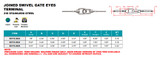 Suncor Joined Swivel Gate Eyes Terminal 316 Stainless Steel S0719-0