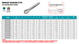 Suncor Swage Marine Eye 316 Stainless Steel S0735-0