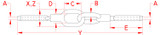 Suncor Joined Gate Eye Terminal 316 Stainless Steel S0746-0