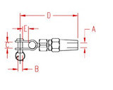 Suncor Quick Attach Toggle 316 Stainless Steel S0778-0