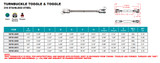 Suncor Toggle and Toggle Turnbuckle 316 Stainless Steel S0783-0
