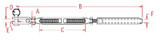 Suncor Turnbuckle Toggle and Swage Stud Open Body Chromed Bronze S0786-0