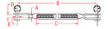 Suncor Jaw and Jaw Turnbuckle Chromed Bronze S0787-0