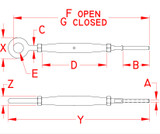Suncor Gate Eye and Hand Swage Stud Closed Body 316 Stainless Steel S0794-H