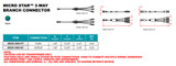 Suncor Micro Star 3-Way Branch Connector S0825-3