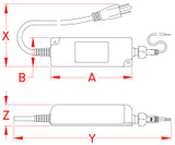 Suncor Micro Star Transformer 5 AMP 6FT Power Cord and 10FT Connector Lead S0832-0005