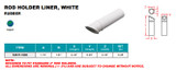 Suncor Rubber Rod Holder Liner White S3611-1000