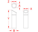 Suncor Rubber Rod Holder Liner White S3611-1000