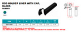 Suncor Rubber Rod Holder Liner with Cap Black S3611-1001