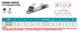 Suncor Skene Chock Pair 316 Stainless Steel S3340-0