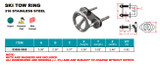 Suncor Ski Tow Ring 2-1/2" 316 Stainless Steel S3588-0065
