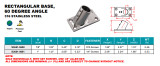 Suncor Rectangular Base 60 Degree 316 Stainless Steel S3651-06