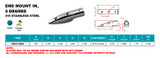 Suncor End Mount In 7/8" 5 Degree 316 Stainless Steel S3677-0055