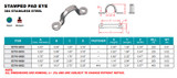 Suncor Stamped Pad Eye 304 Stainless Steel S3710-0