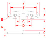 Suncor Heavy Duty Strap Hinge 316 Stainless Steel S3820-0