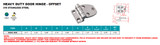 Suncor Heavy Duty Door Hinge Offset 2" 316 Stainless Steel S3823-1000
