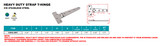 Suncor Heavy Duty Strap T-Hinge 7" 316 Stainless Steel S3834-0007
