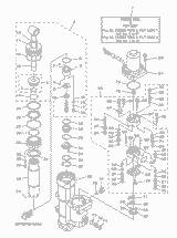 YAMAHA OEM Power Trim & Tilt Assembly 6D8-43800-13-8D