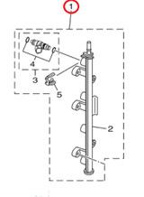 YAMAHA OEM Delivery Pipe Assembly 1 6AW-13160-11-00